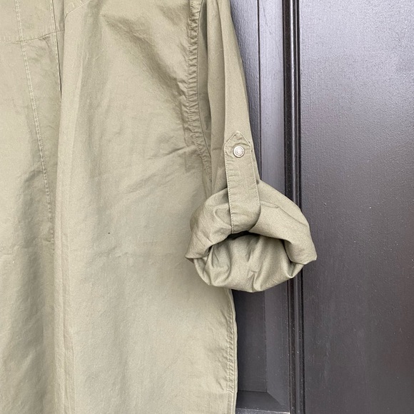 LAUREN RALPH LAUREN Women’s Army Green Double Pocket Safari Snap-Front, L - Picture 10 of 10